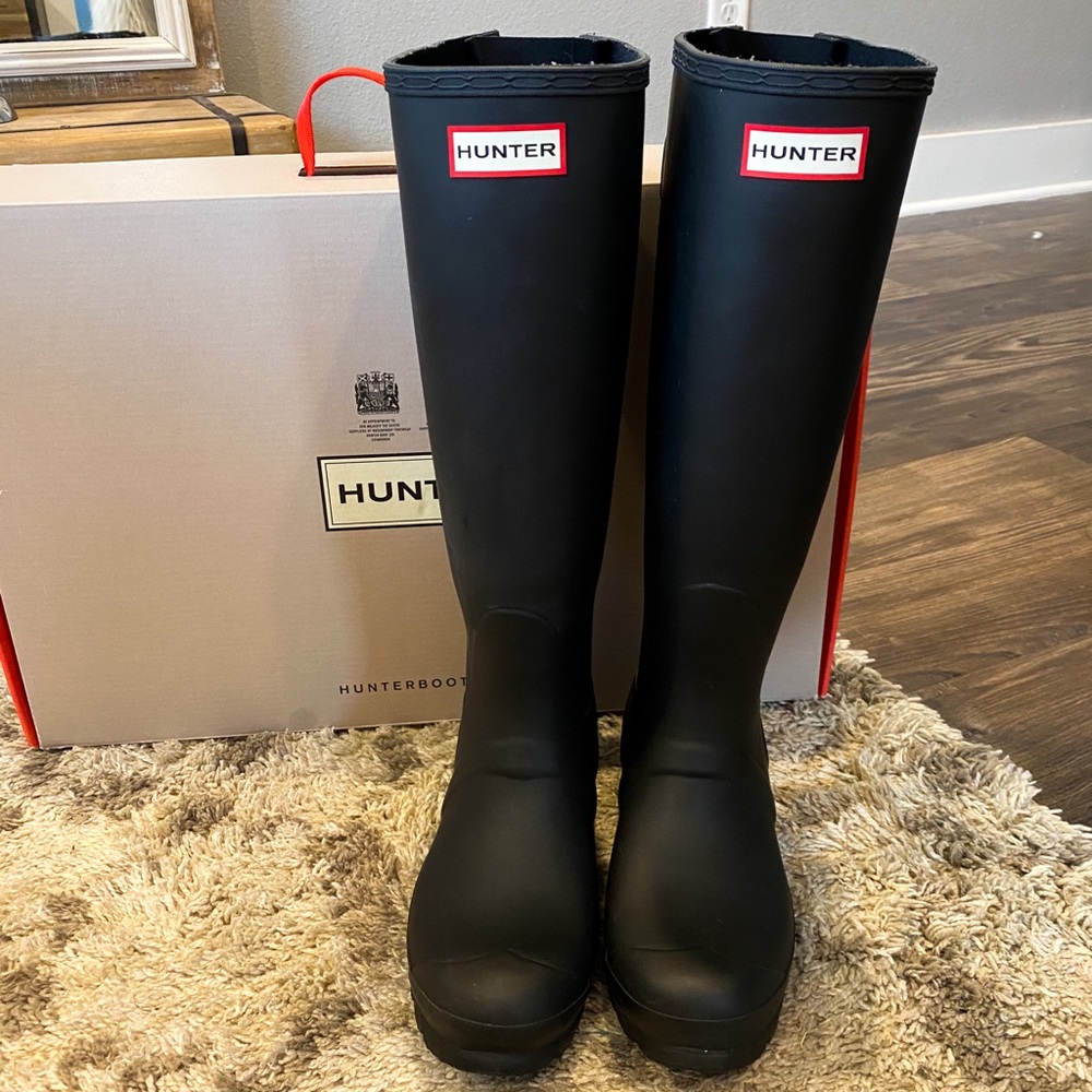 Hunter Boots Original Tall Adjustable Back - Black